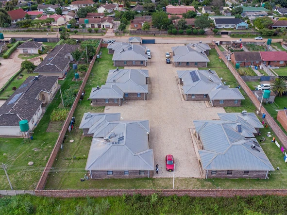 A Block of garden flats up for sale