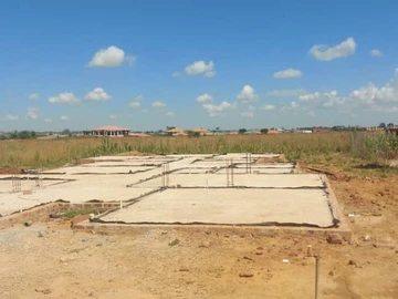 unfinished double story house on slab in sandton